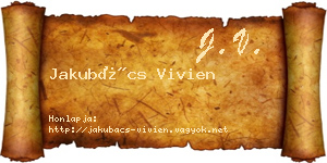 Jakubács Vivien névjegykártya